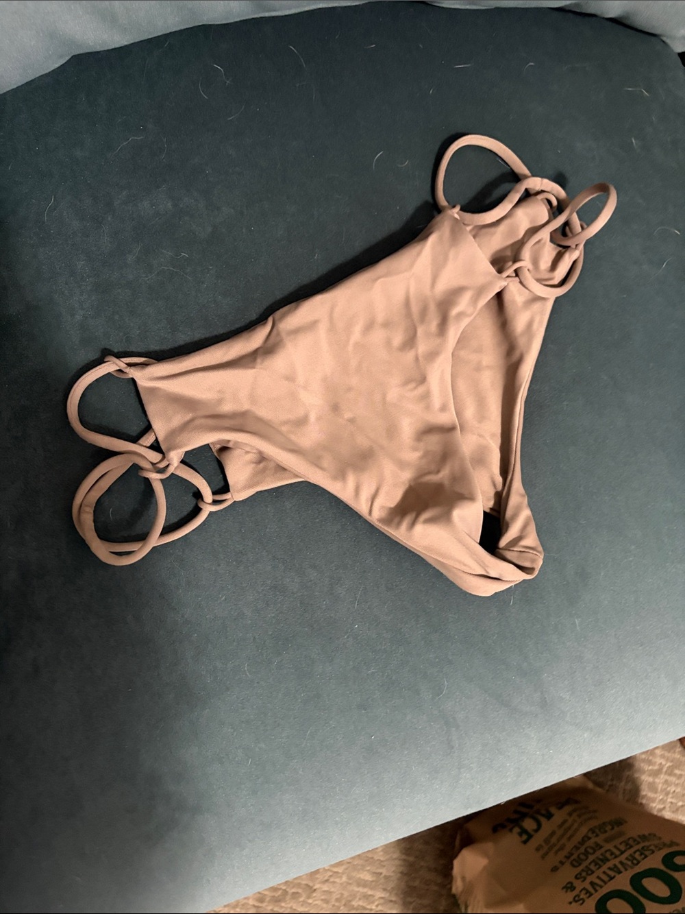 Women’s High-Leg Bikini Bottom with strappy sides
